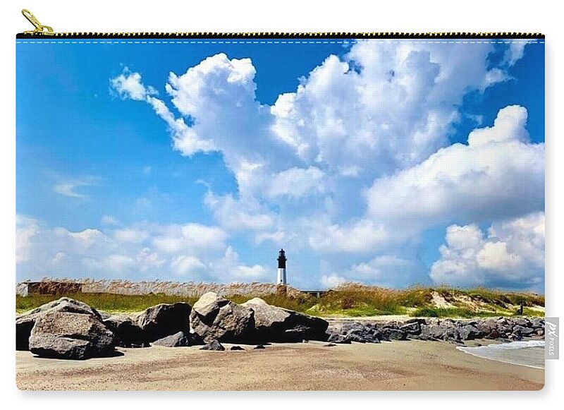 Lighthouse Under Expansive Sky - Zip Pouch