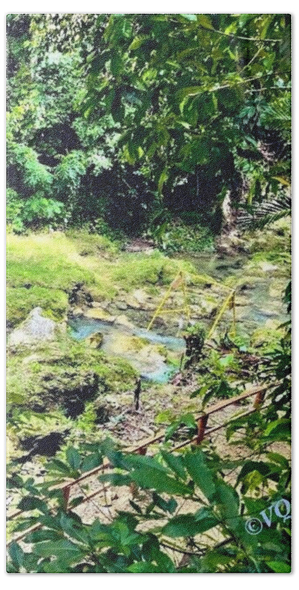 Lush Jungle Stream - Beach Towel