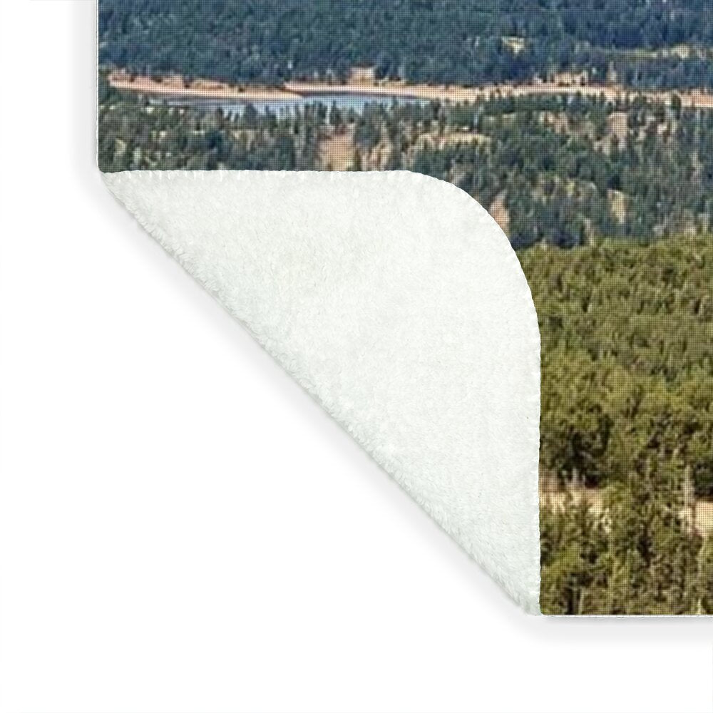Serene Mountain Lake View - Blanket