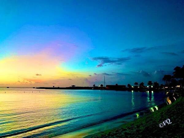 Tranquil Evening on Tropical Shore - Art Print