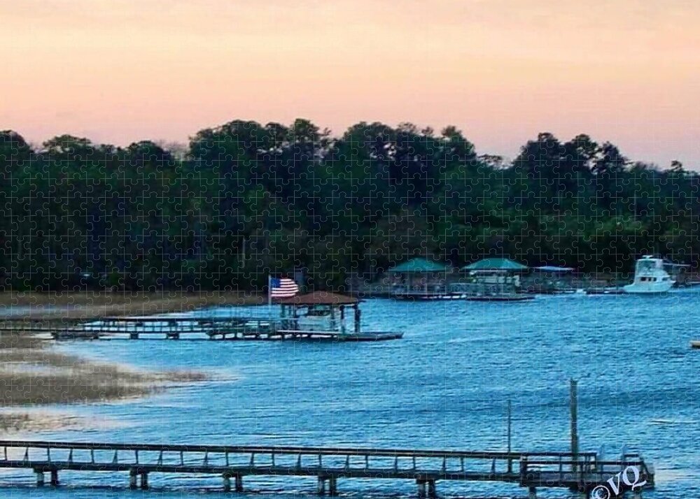Tranquil Lakeside at Sunset - Puzzle