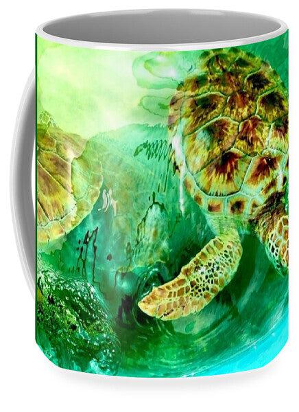 Turtles in Vibrant Waters - Mug