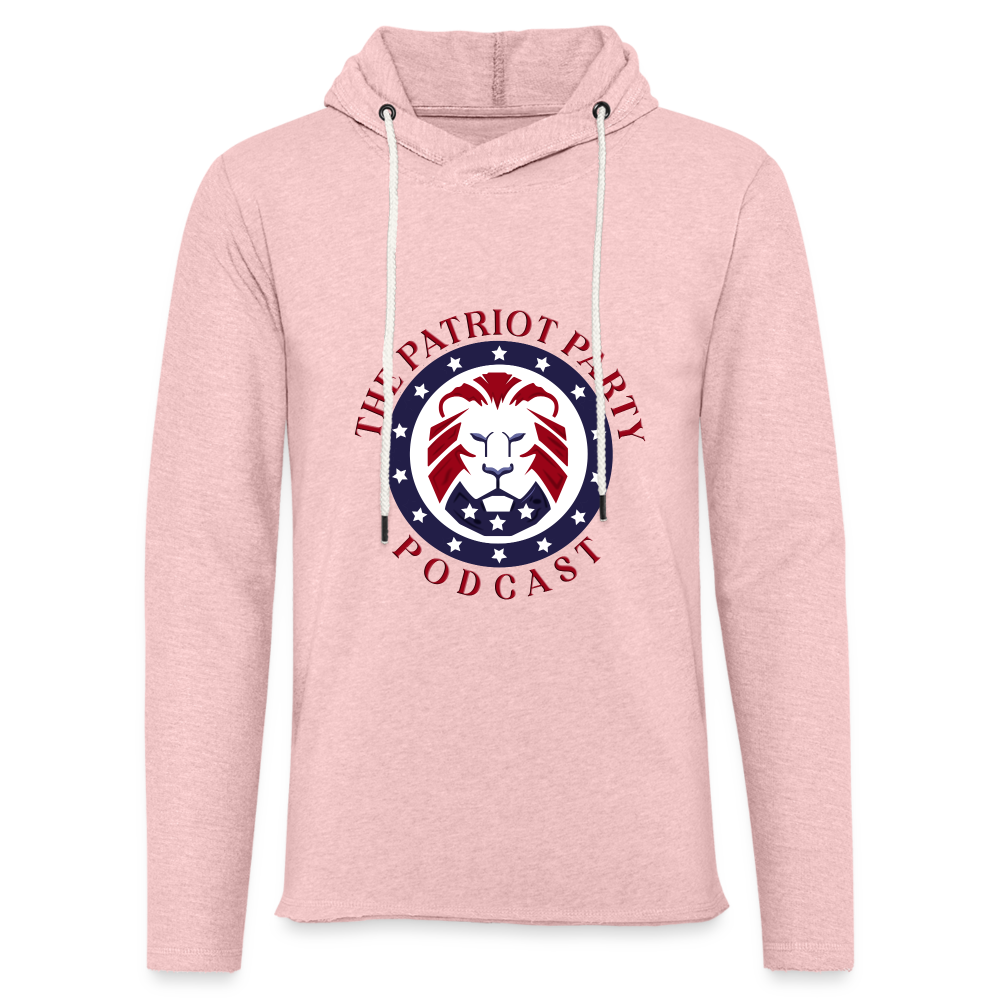 Unisex TPPP Official Logo Lightweight Terry Hoodie - cream heather pink