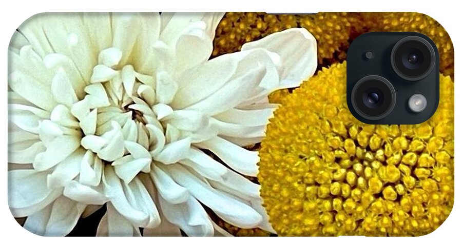 Chrysanthemum and Yellow Spheres - Phone Case