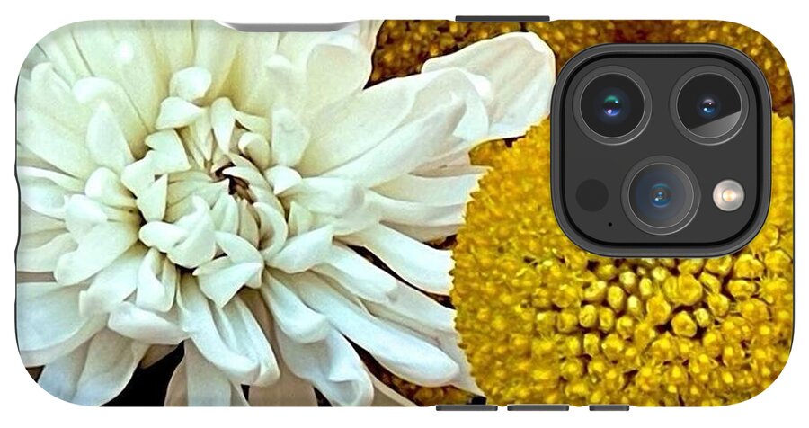 Chrysanthemum and Yellow Spheres - Phone Case