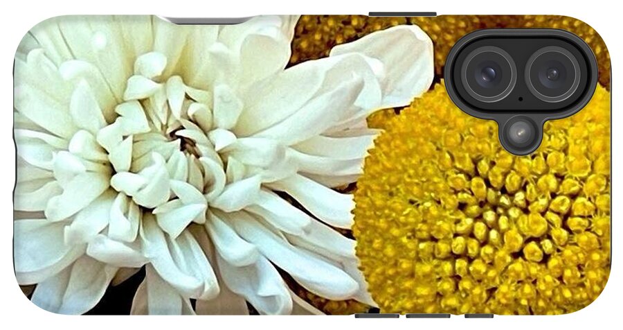 Chrysanthemum and Yellow Spheres - Phone Case