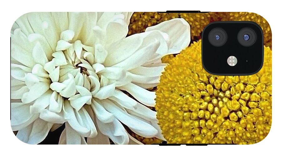 Chrysanthemum and Yellow Spheres - Phone Case