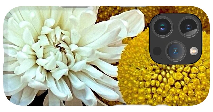 Chrysanthemum and Yellow Spheres - Phone Case