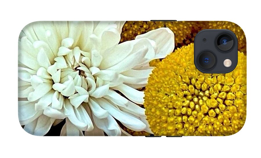 Chrysanthemum and Yellow Spheres - Phone Case