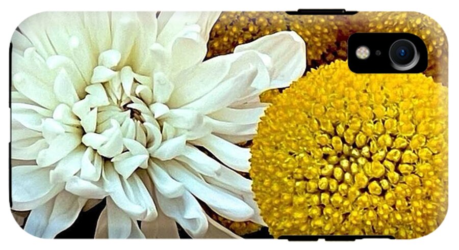 Chrysanthemum and Yellow Spheres - Phone Case