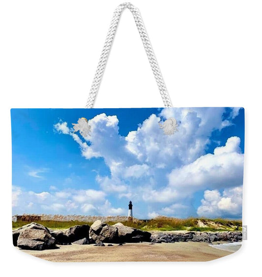 Lighthouse Under Expansive Sky - Weekender Tote Bag