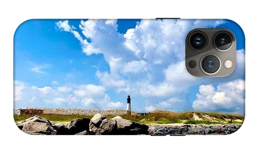Lighthouse Under Expansive Sky - Phone Case