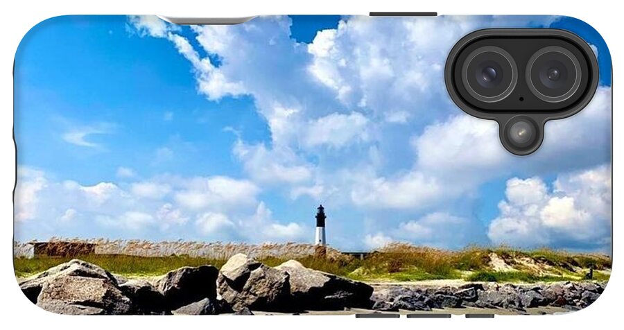 Lighthouse Under Expansive Sky - Phone Case