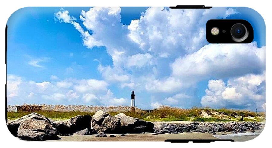 Lighthouse Under Expansive Sky - Phone Case
