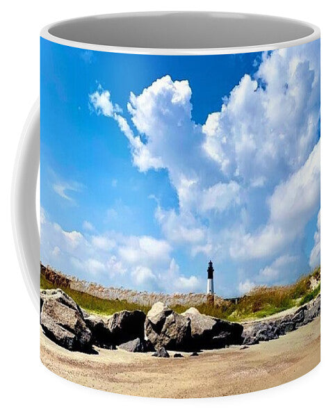 Lighthouse Under Expansive Sky - Mug