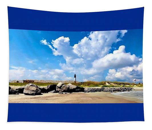 Lighthouse Under Expansive Sky - Tapestry