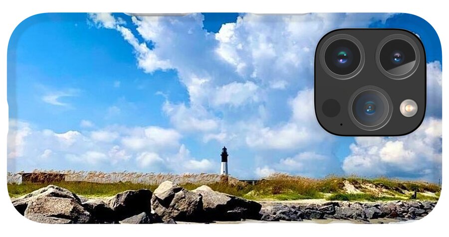 Lighthouse Under Expansive Sky - Phone Case