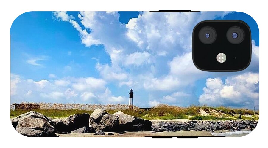 Lighthouse Under Expansive Sky - Phone Case