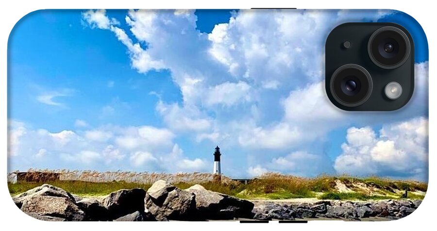Lighthouse Under Expansive Sky - Phone Case