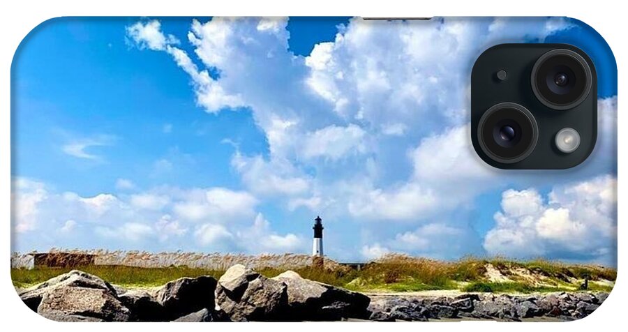 Lighthouse Under Expansive Sky - Phone Case