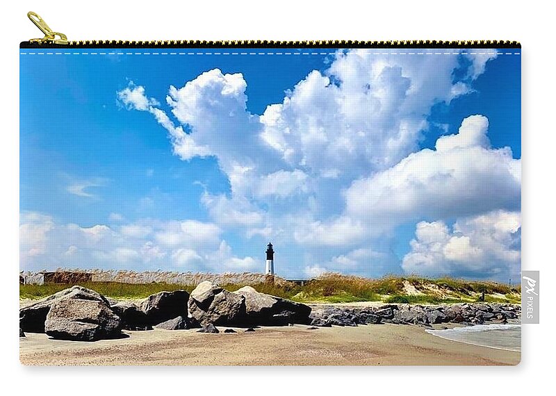 Lighthouse Under Expansive Sky - Zip Pouch
