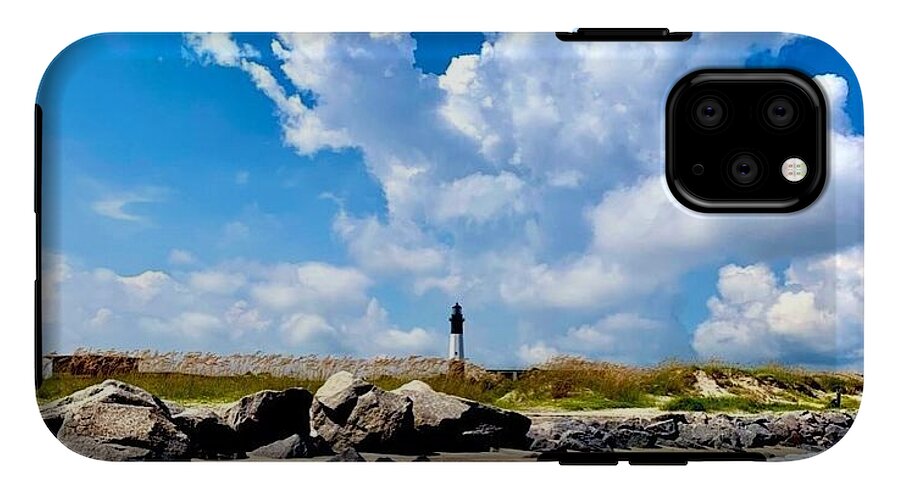 Lighthouse Under Expansive Sky - Phone Case