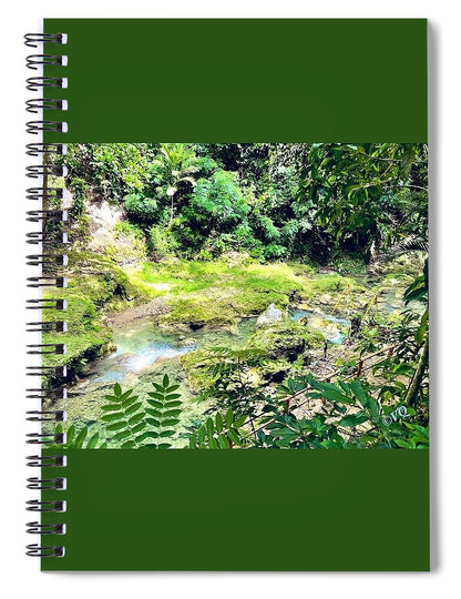 Lush Jungle Stream - Spiral Notebook