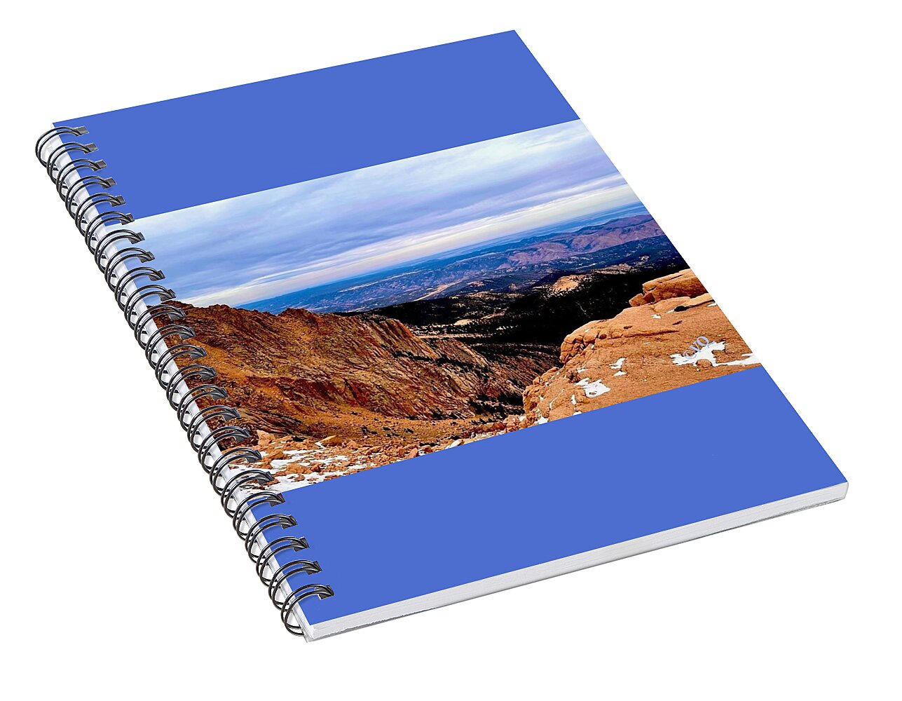 Majestic Mountain Panorama at Dawn - Spiral Notebook
