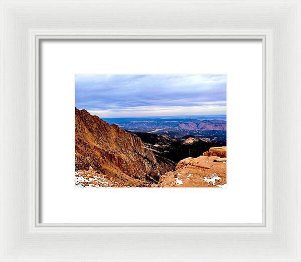 Majestic Mountain Panorama at Dawn - Framed Print
