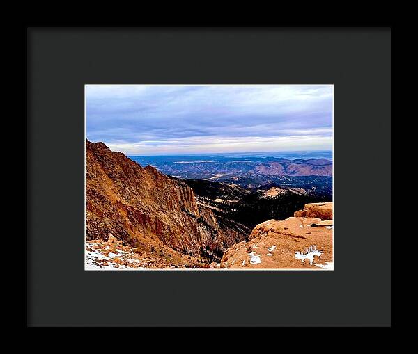 Majestic Mountain Panorama at Dawn - Framed Print