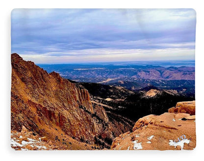 Majestic Mountain Panorama at Dawn - Blanket