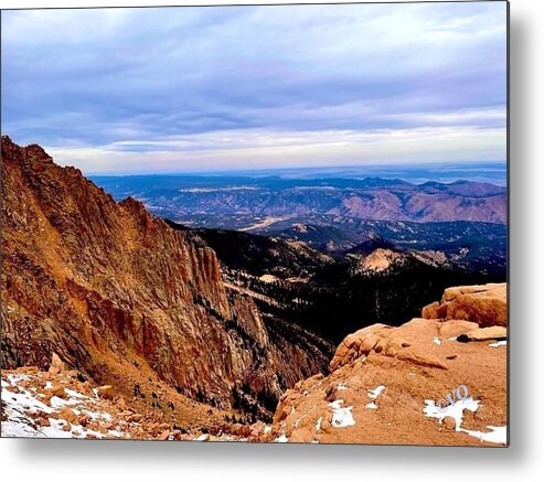 Majestic Mountain Panorama at Dawn - Metal Print