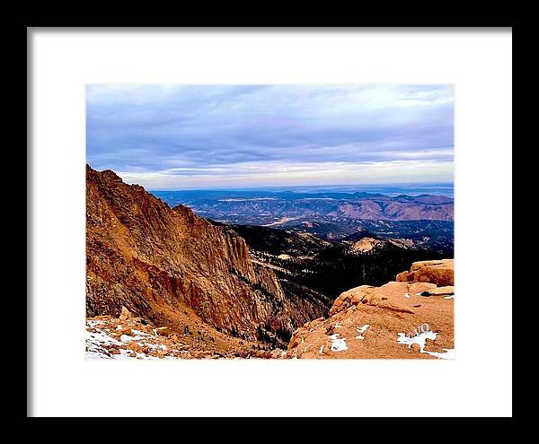 Majestic Mountain Panorama at Dawn - Framed Print