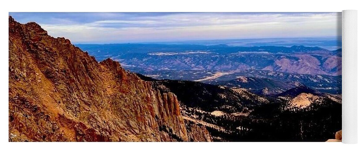 Majestic Mountain Panorama at Dawn - Yoga Mat