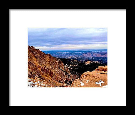 Majestic Mountain Panorama at Dawn - Framed Print