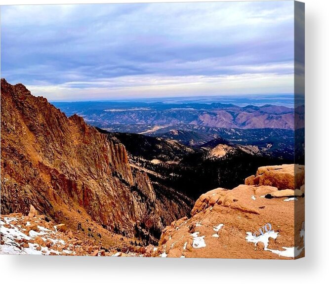Majestic Mountain Panorama at Dawn - Acrylic Print