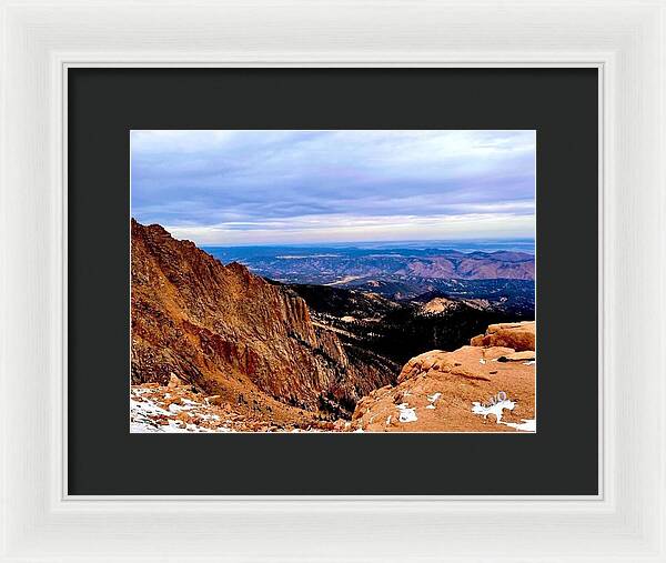 Majestic Mountain Panorama at Dawn - Framed Print