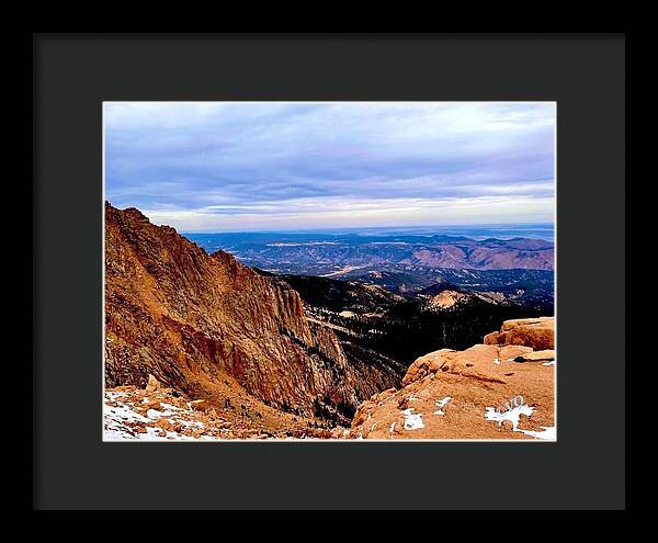 Majestic Mountain Panorama at Dawn - Framed Print