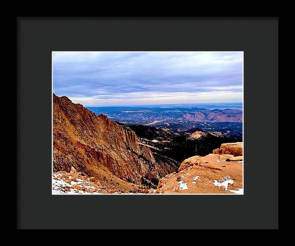 Majestic Mountain Panorama at Dawn - Framed Print