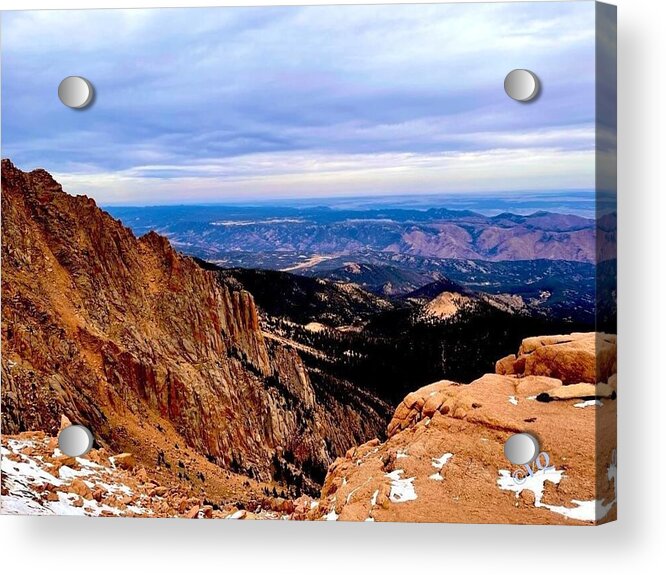 Majestic Mountain Panorama at Dawn - Acrylic Print