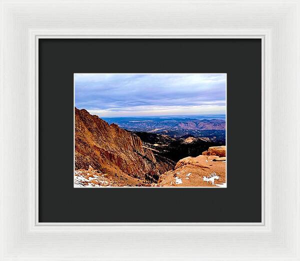 Majestic Mountain Panorama at Dawn - Framed Print