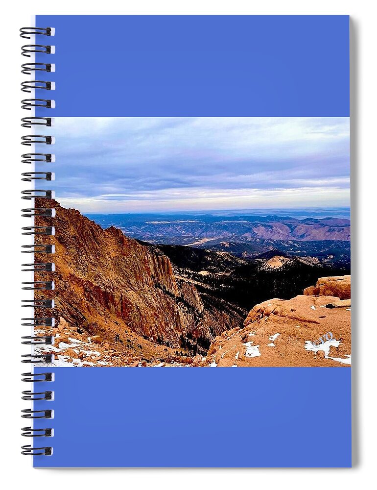 Majestic Mountain Panorama at Dawn - Spiral Notebook