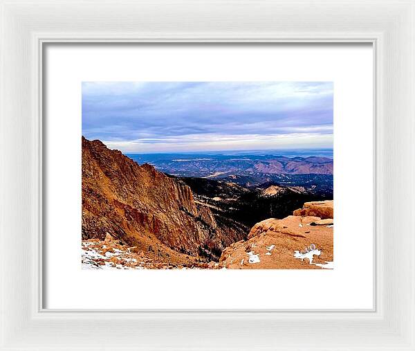 Majestic Mountain Panorama at Dawn - Framed Print