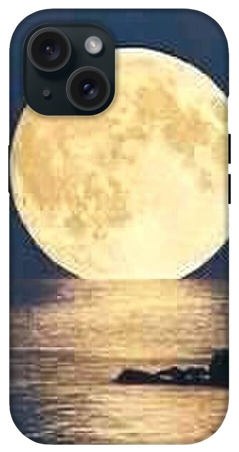 Moonrise Over Tranquil Waters - Phone Case