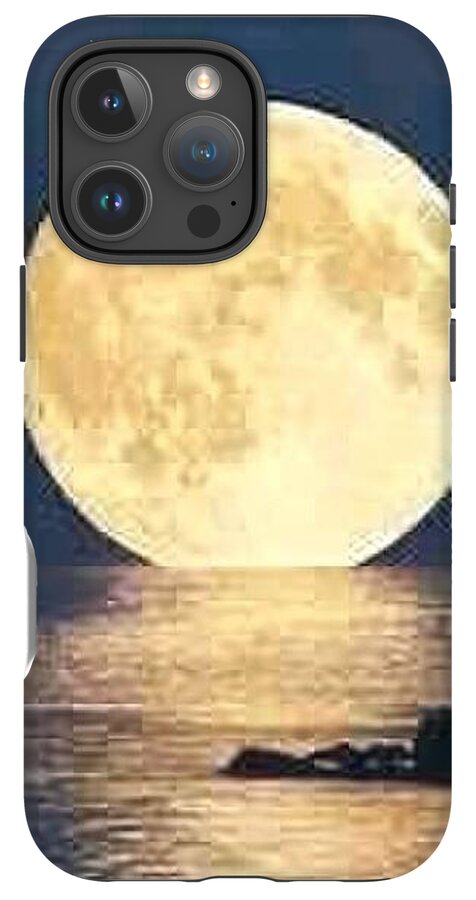 Moonrise Over Tranquil Waters - Phone Case