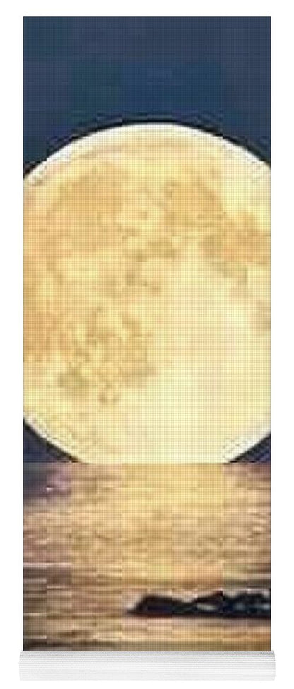 Moonrise Over Tranquil Waters - Yoga Mat