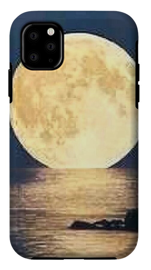 Moonrise Over Tranquil Waters - Phone Case