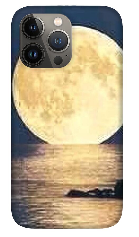 Moonrise Over Tranquil Waters - Phone Case