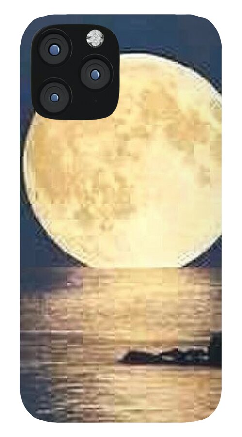 Moonrise Over Tranquil Waters - Phone Case