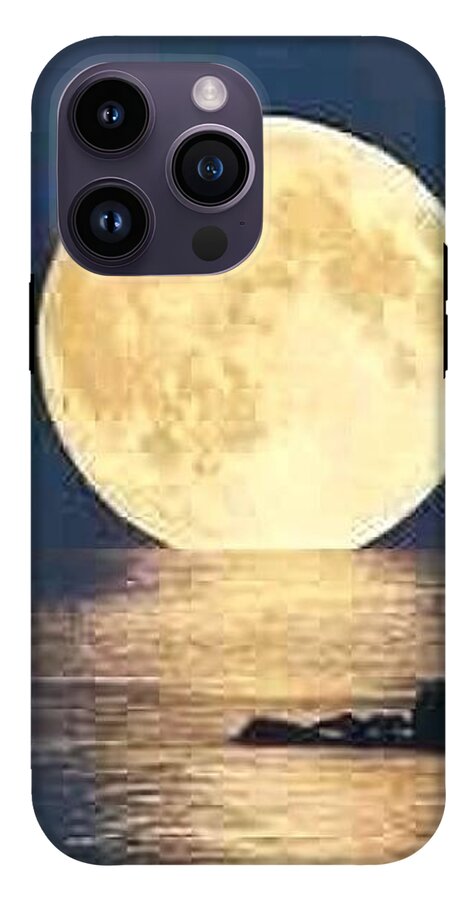 Moonrise Over Tranquil Waters - Phone Case
